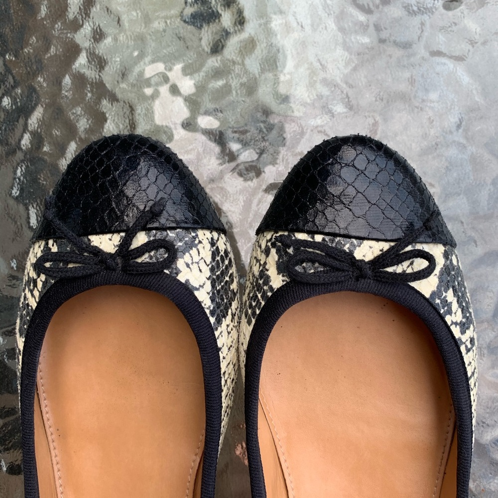 J Crew snake flats